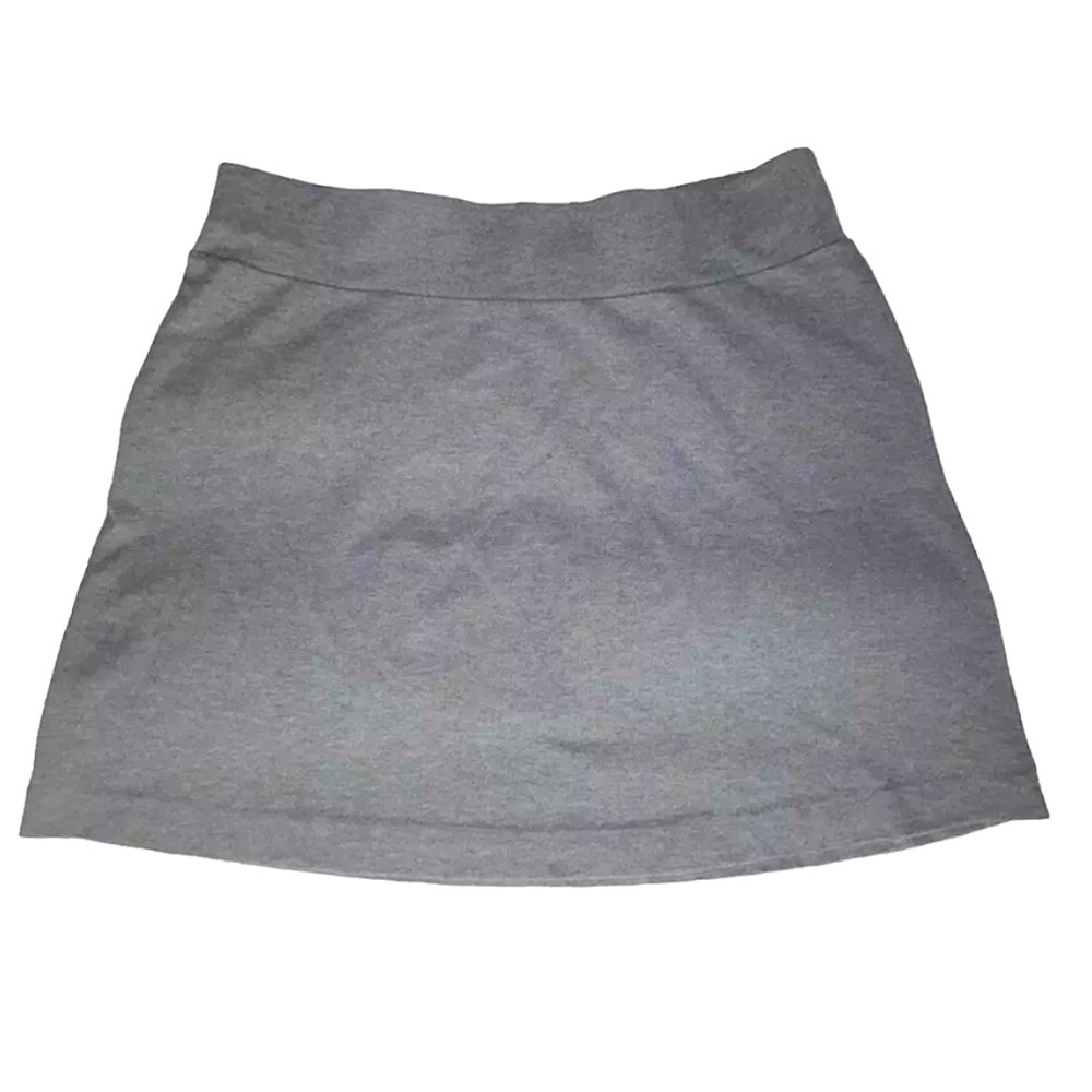 NWT- J. Jill Ponte Women’s Gray Short Stretch Mini A-Line Skirt Size Large